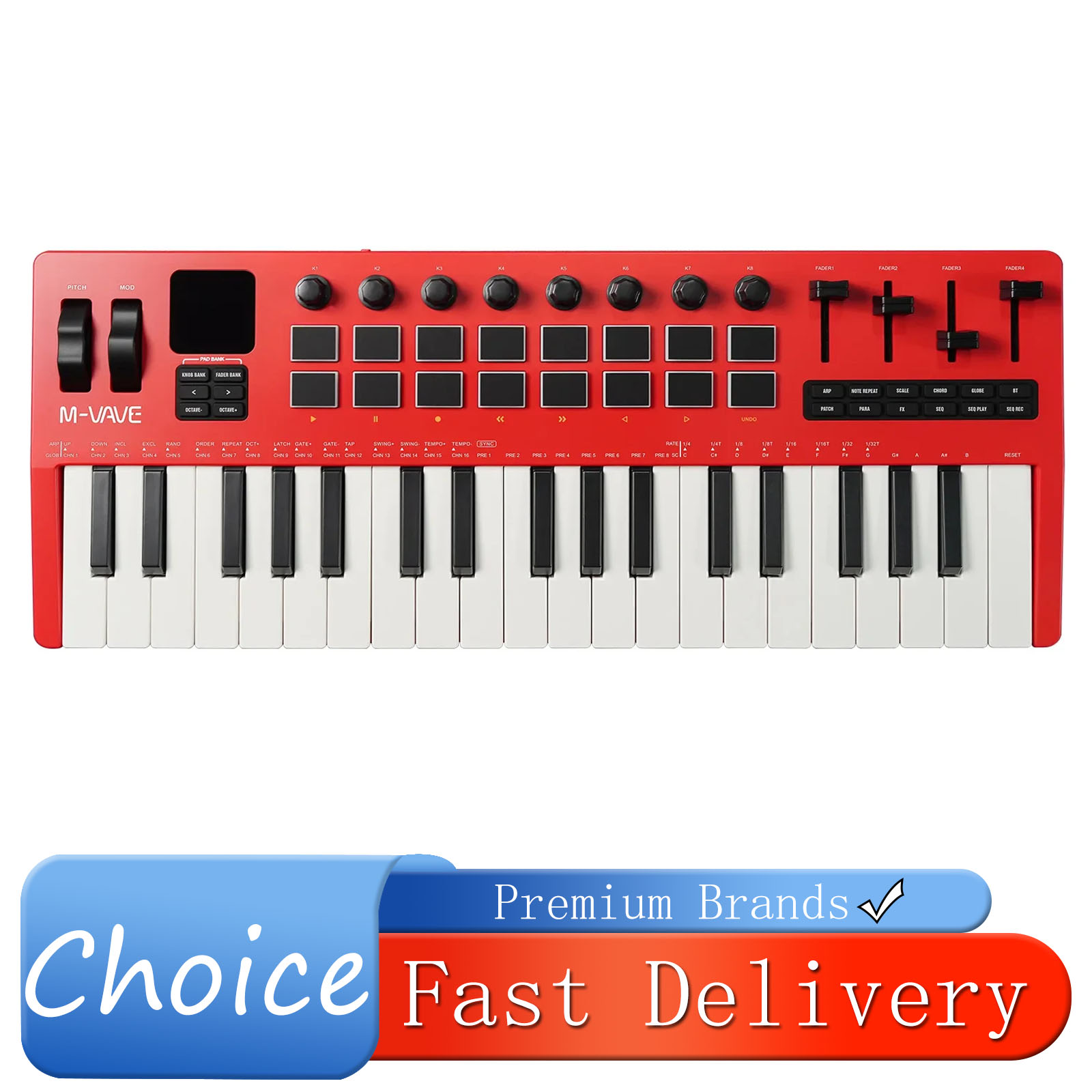 Midi Controller Pad - M-VAVE SMK-37 Pro 37-Key MIDI Controller