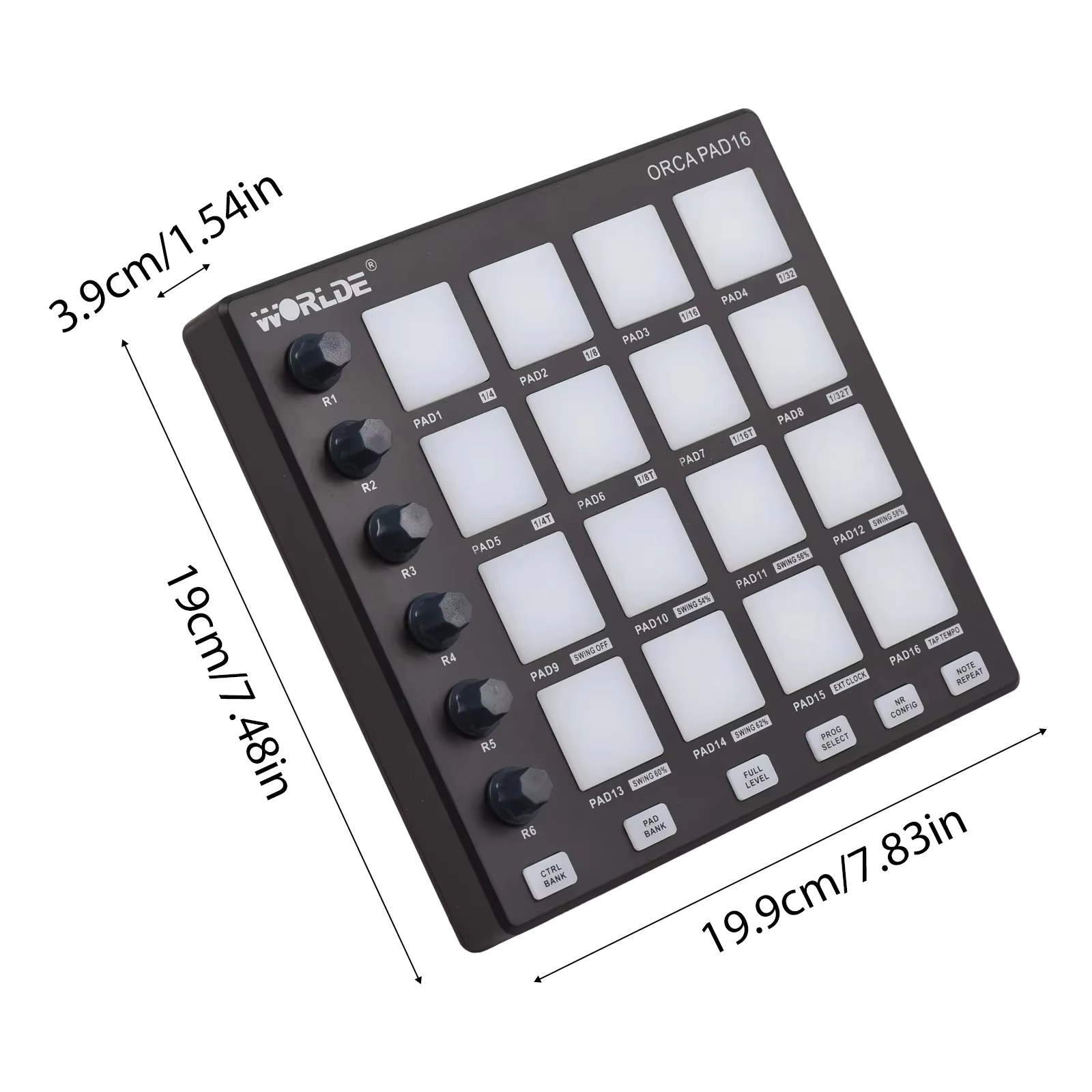 WORLDE ORCA PAD16 MIDI Control - Midi Controller Pad 评论和价格