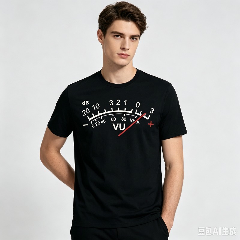 VU Meter dB Volume T-Shirt Men - Audio Music Dj 评论和价格