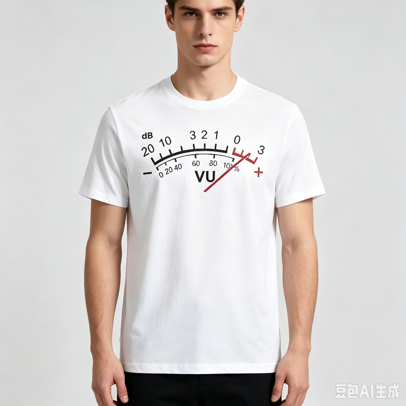 VU Meter dB Volume T-Shirt Men - Audio Music Dj 评论和价格