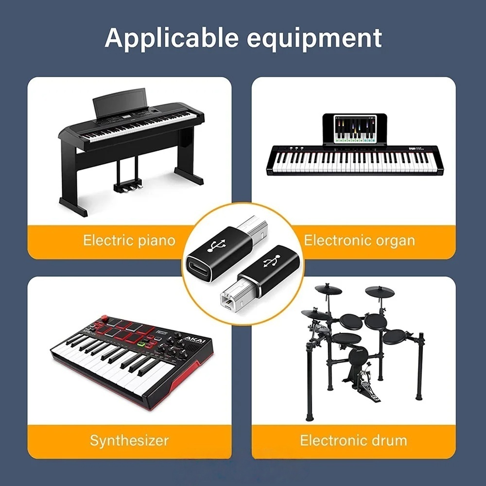 USB B Male to USB Type C Femal - Midi Controller Pad 评论和价格