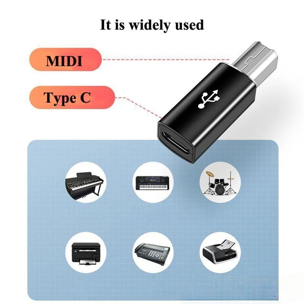 USB B Male to USB Type C Femal - Midi Controller Pad 评论和价格